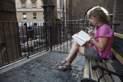 A young woman reading, Rome